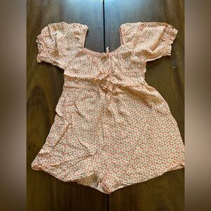 Zara Orange Floral Kids One Piece